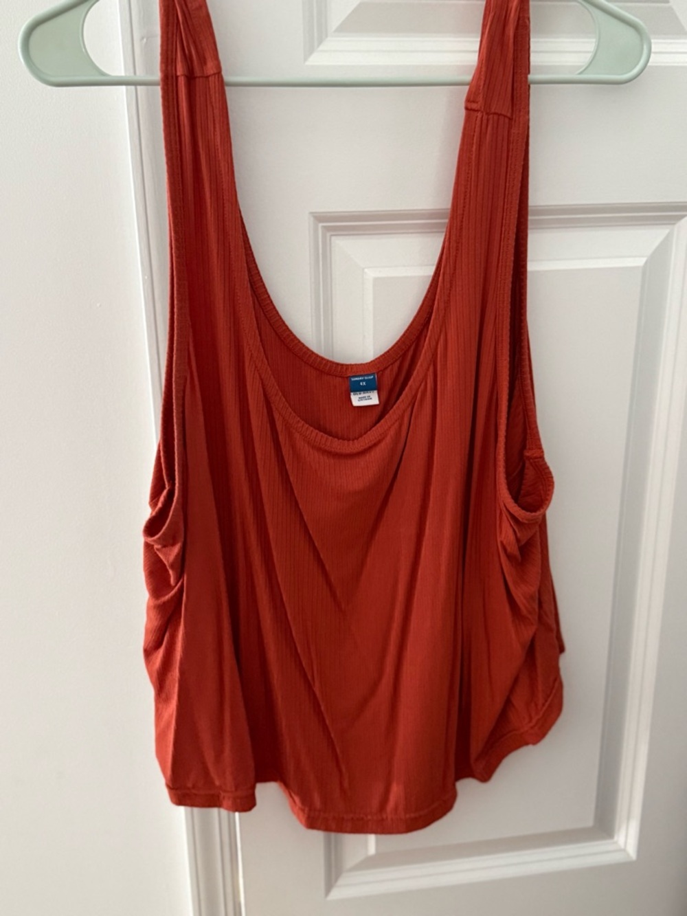 Old Navy Ribbed Burnt Orange Cropped Tank Top
